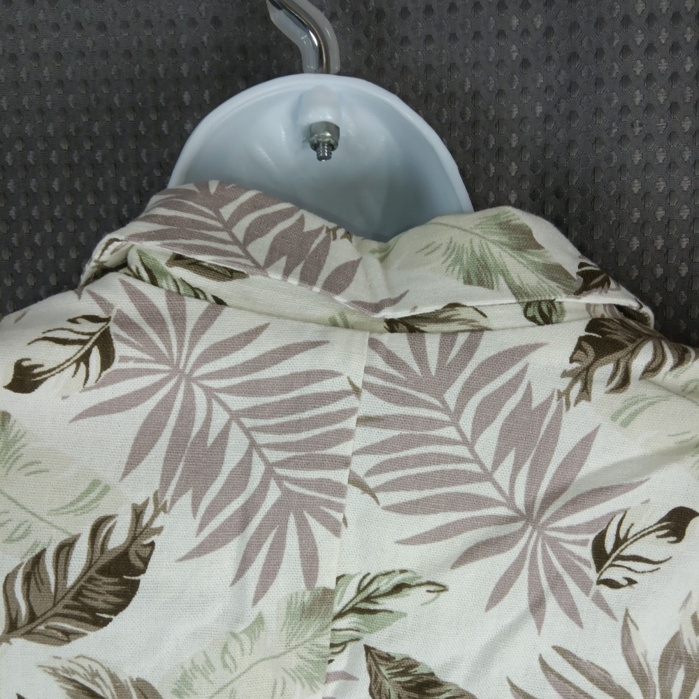 Solitaire Women's Tropical Leaf Print Linen Blend Blazer Jacket Size L - Picture 13 of 15